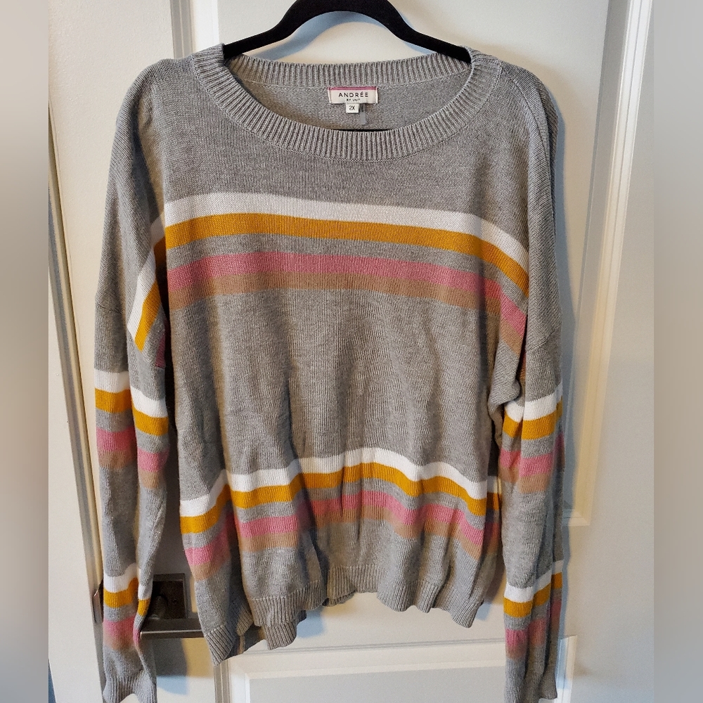 Grey Stripped Sweater